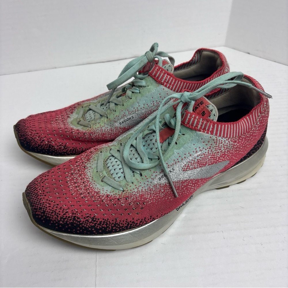 Brooks Levitate 2 Women's 9.5 Sneakers DNA Amp Pink Seafoam Running Shoes Laces